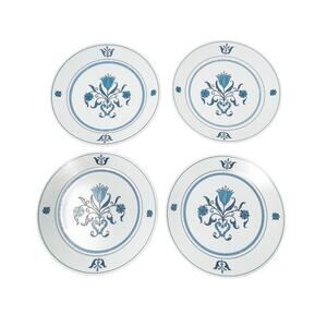 Noritake Progression Blue Haven Set of 4 Bread Plates Blue White Ceramic 9004
